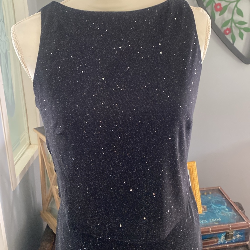 Madden NYC Women’s Sparkle Tank Top & Flare Pants Set, 2-Piece, Size Medium - Picture 4 of 4